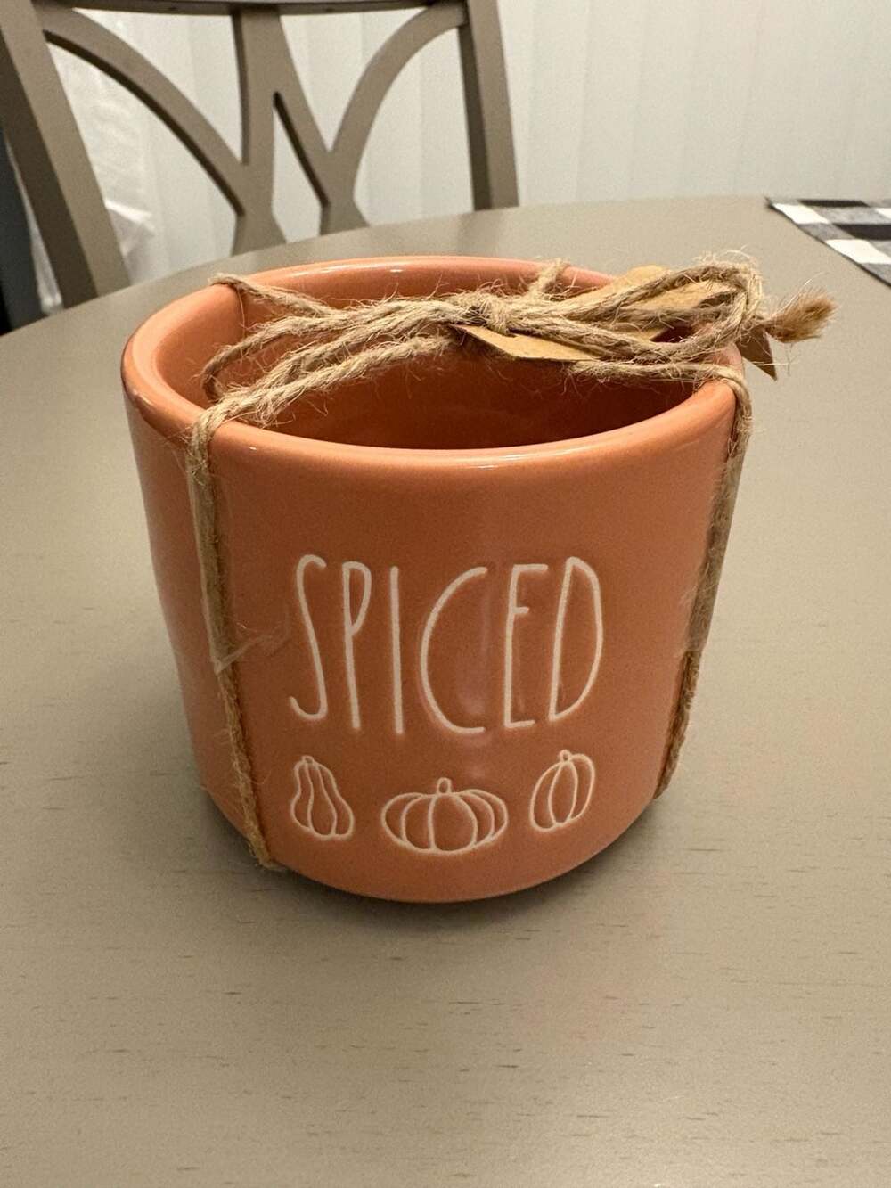 Rae Dunn Spiced Pumpkin Planter Orange Ceramic